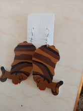 Load image into Gallery viewer, African reggae print earrings